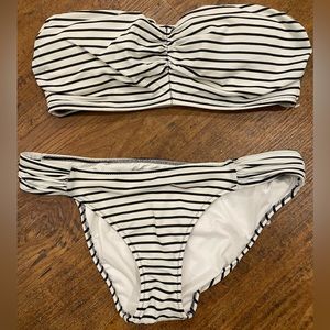 Victoria’s Secret- Black and White Stripped Bikini Set